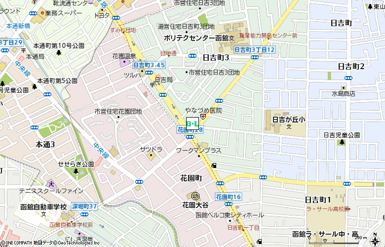 有）函館コンタクトレンズ研究所付近の地図